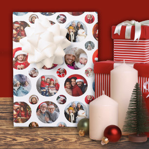 Photo Collage Holiday Wrapping Paper Sheet