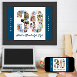 Photo Collage in Number 30 Shape for 30th Birthday Poster<br><div class="desc">Create your own unique 30th birthday keepsake with your favourite photos. This photo collage is in the shape of a number 30 and the template is set up ready for you to add your photographs and custom text. The sample wording includes your name, birth year and "What a Wonderful Life!"...</div>