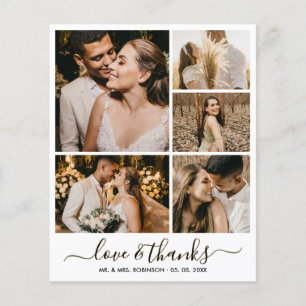 Photo Collage Love and Thanks Wedding Thank You 