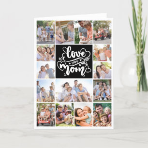 Photo Collage Love You Mum 15 Pictures Card