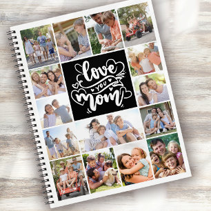 Photo Collage Love You Mum 15 Pictures Notebook