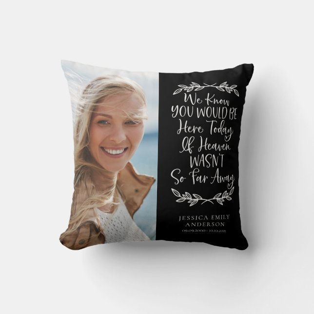 Photo Collage Memorial Tribute Cushion (Front)