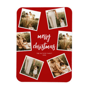 Photo Collage Merry Christmas Magnet