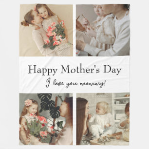 Photo Collage & Message - Personalised Gift Fleece Blanket