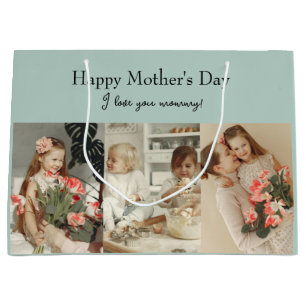 Photo Collage & Message - Personalised Gift    Large Gift Bag