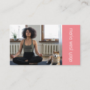 Photo Collage Modern Coach yoga fitness coach Business Card
