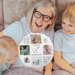 Photo Collage Modern We Love You Best Grandma Ever Round Cushion<br><div class="desc">Sentimental black and white modern photo collage with trendy artistic typography with dedication to your beloved grandmother to celebrate Mother's Day or grandma's birthday with this nice keepsake. Personalise it with your best photos and grandchildren's names.</div>