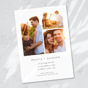 Photo Collage Modern Wedding Save The Date