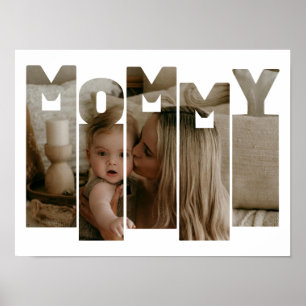 Photo Collage Mom, Mommy Mothers day Gift Poster