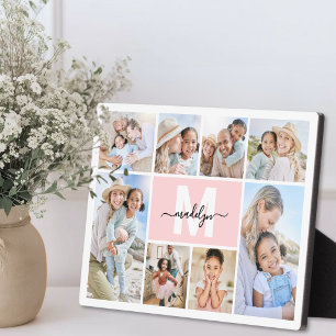 Photo Collage Monogram Picture Plaque