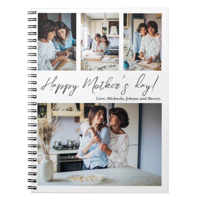 Photo Collage Mother's Day Gift Notebook (Front)