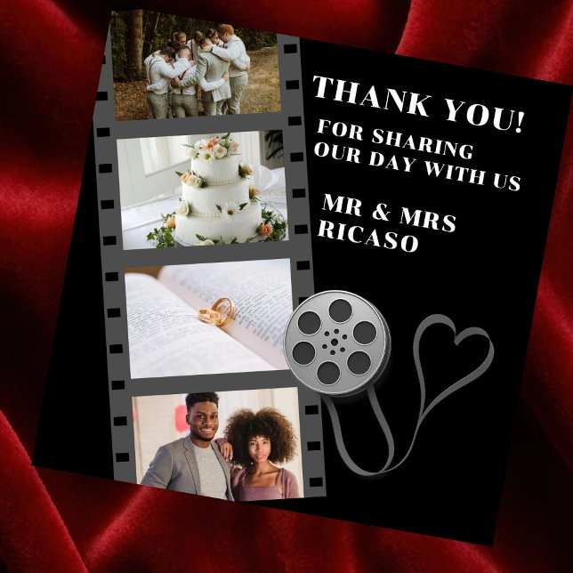 Photo Collage Movie Strip Thank You Card (Photo Collage Movie Strip Thank You Cards by Ricaso. 
Ideal for actors, movie fans and more)