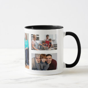 Photo Collage Mug, Custom 5 Picture Coffee Gift Cu Mug