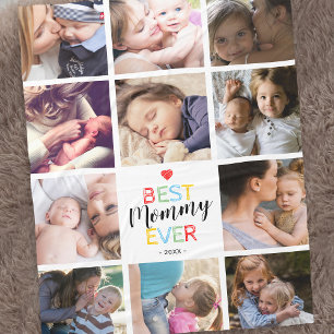 Photo Collage Mum Fleece Blanket