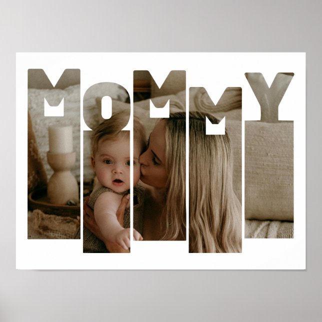 Photo Collage Mum, Mummy Mothers day Gift Poster (Front)