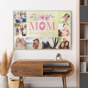 Photo Collage - Mum the Heart of the Family Canvas Print
