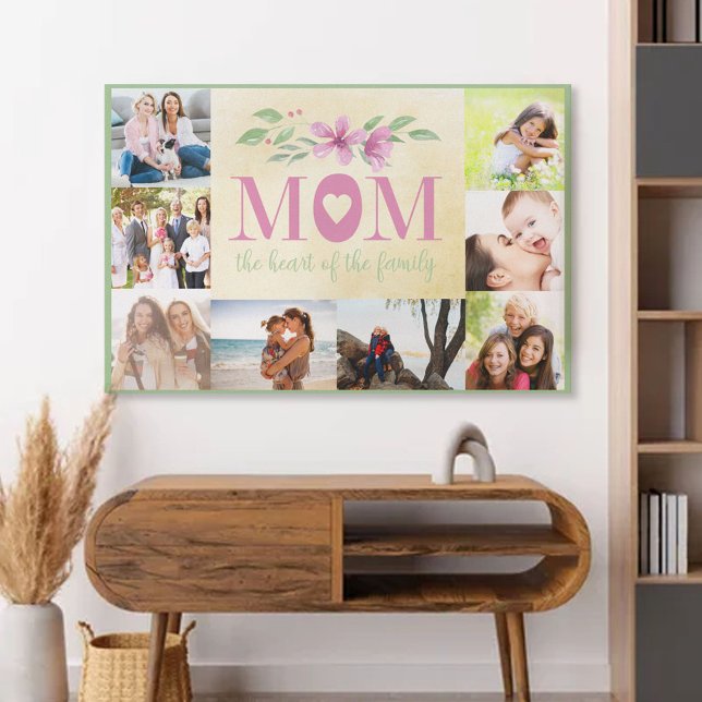 Photo Collage - Mum the Heart of the Family Canvas Print (Creator Uploaded)