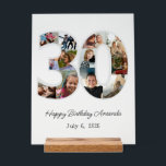 Photo Collage Number 30 - 30th Birthday Acrylic Sign<br><div class="desc">Photo Collage Number 30 - 30th Birthday Acrylic Sign</div>