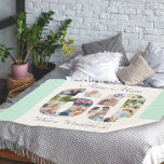 Photo Collage Number 60 Shape Mint 60th Birthday Sherpa Blanket<br><div class="desc">Create your own photo blanket for a unique 60th birthday gift. The photo collage is made up of your favourite photos, into the shape of a number 60. The template is set up ready for you to add your photographs as well as edit (or delete) the wording. The sample wording...</div>