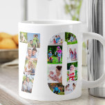 Photo Collage Number 70 - 70th Birthday Large Coffee Mug<br><div class="desc">Personalised Giant Mug for 70th Birthday. Create your own photo collage using your favourite photos. Your photographs will automatically display in the shape of the number 70 on both sides of the mug. The photo collage holds a mixture of square, portrait and landscape pictures to give you good flexibility of...</div>