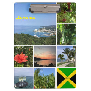 Photo Collage of Jamaica  Clipboard