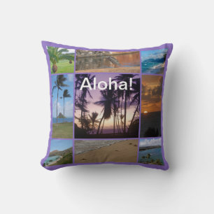 Photo Collage of Oahu, Hawaii Cushion
