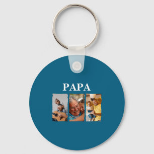 Photo Collage Papa D Gift Key Ring