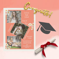 Photo Collage Personalised 4 Pictures Orange