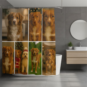 Photo Collage Personalised 7 Photo Template Shower Curtain