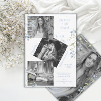 Photo Collage Personalised Blue 4 Photo Graduation