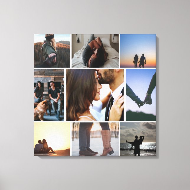 Photo Collage Personalised Canvas Print (Front)