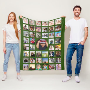Photo Collage Personalised DIY Custom Fleece Blanket