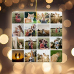 Photo Collage Personalised Family Ceramic Ornament<br><div class="desc">Create Your Own Photo Collage Ornament. Simply add your photos for a custom family Christmas ornament.</div>