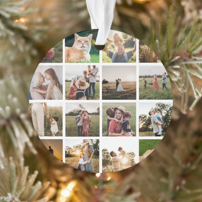 Photo Collage Personalised Family Ornament (Tree)