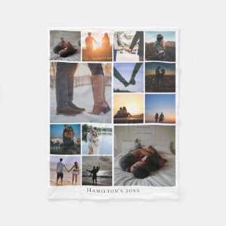 Photo Collage Personalised Fleece Blanket