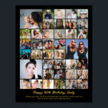Photo Collage Personalised Picture Mosaic Gift Poster<br><div class="desc">Turn your favourite photos into a stunning piece of wall art. This custom photo collage poster is the perfect way to tell your story, capturing a lifetime of memories in one beautiful display. With 100% personalisation, you can easily upload your own photos and customise the text, fonts, and colours to...</div>