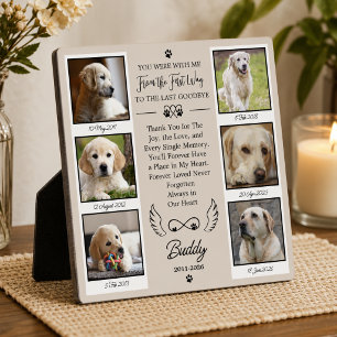Photo Collage Pet Memorial Keepsake Portraits Plaque