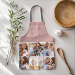 Photo collage pink girly modern mum mothers day apron<br><div class="desc">Photo collage pink girly modern worlds greatest Mum Mother's day typography elegant simple stylish minimal apron design. Ideal birthday,  Christmas,  Mothers day,  anniversary design.</div>
