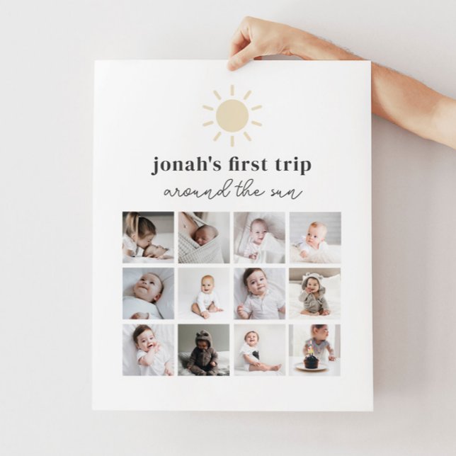 Photo Collage Poster - 1st Trip Around The Sun (Creator Uploaded)