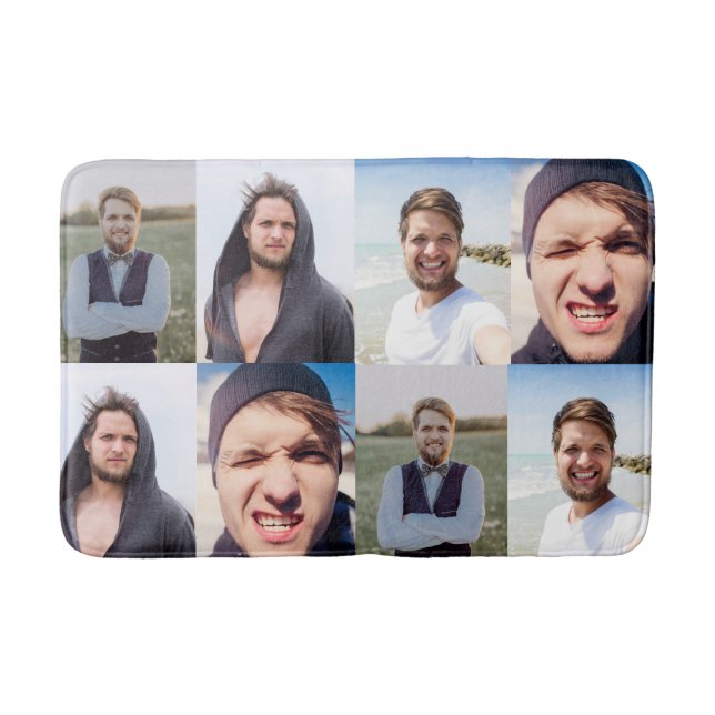 Photo Collage Put Your Face On a Bath Mat (Front)