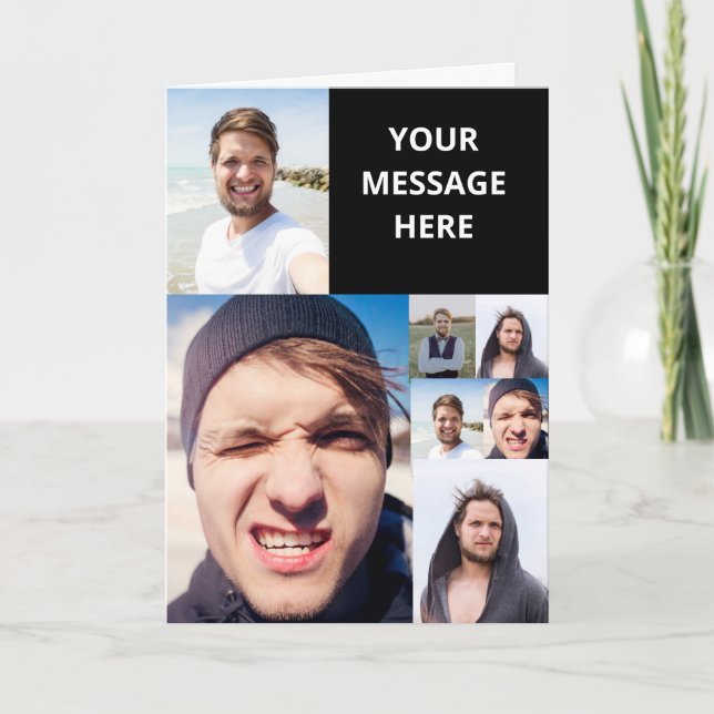 Photo Collage Put Your Face On a Card (Front)