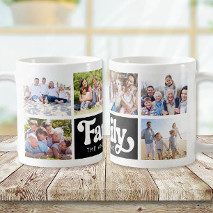 Photo Collage Retro Family 6 Pictures Coffee Mug