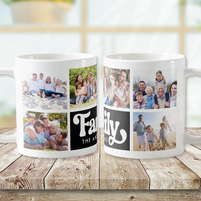 Photo Collage Retro Family 6 Pictures Coffee Mug (Creator Uploaded)