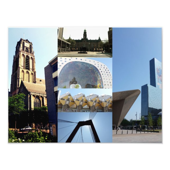 Photo collage Rotterdam 1 Print (Front)