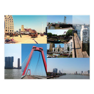 Photo collage Rotterdam 2 Print