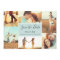 Photo Collage Save the Date Flat Card | Light Aqua