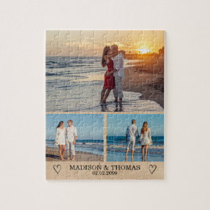 Photo Collage Save The Date Jigsaw Puzzle