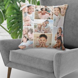 Photo Collage Simple Elegant Picture Cushion