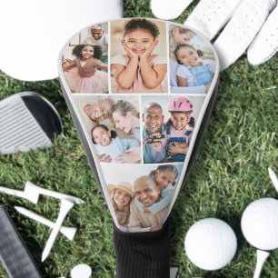Photo Collage Simple Elegant Picture Golf Head Cover