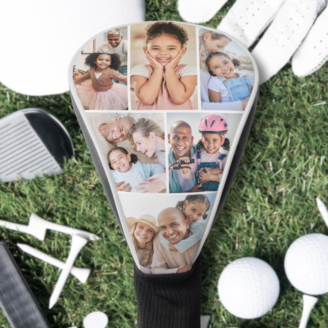 Photo Collage Simple Elegant Picture Golf Head Cover (Photo Collage Simple Elegant Picture Golf Head Cover)
